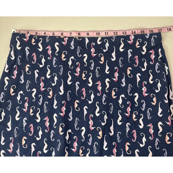 J. Jill Skirt Seahorse Blue Cotton Modal Pull On Women's Size Medium - Picture 9 of 11